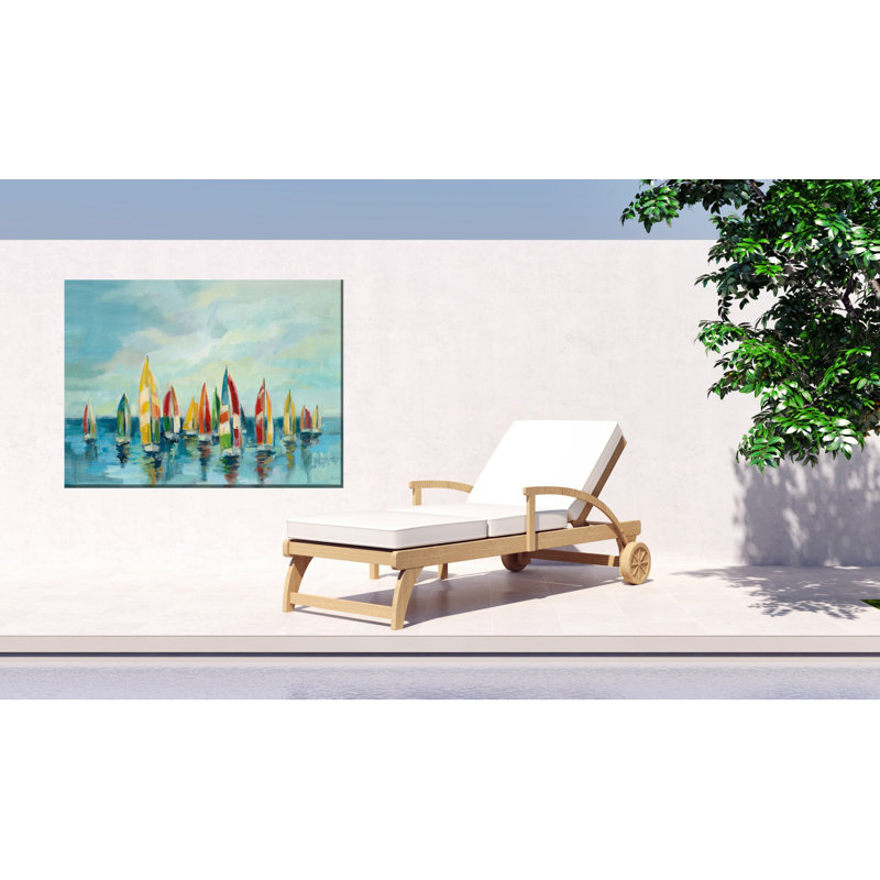 Longshore Tides Bright Sails Outdoor Wall Canvas Art Wayfair